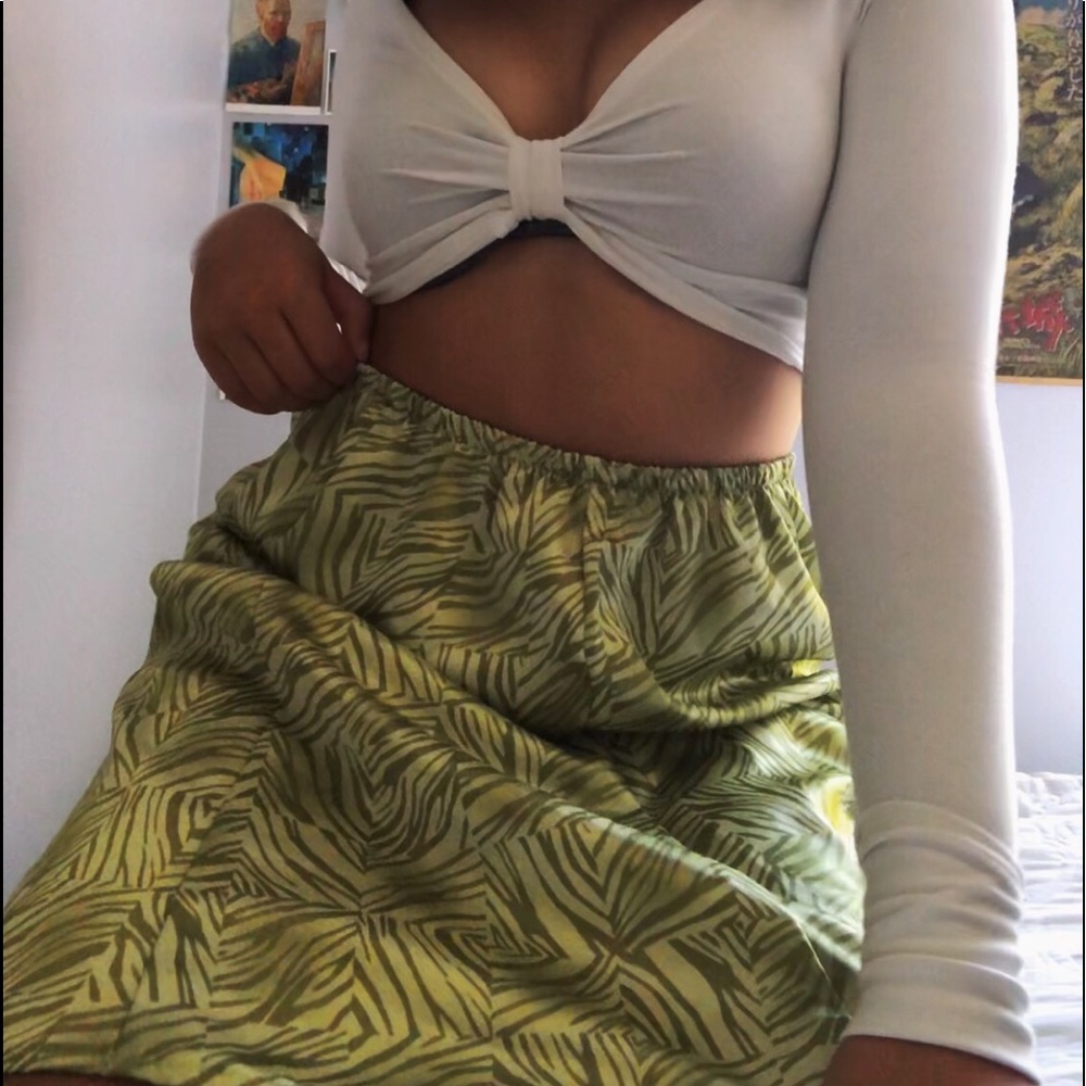 green skirt